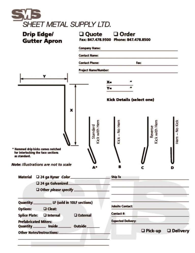 Drip Edge/Gutter Apron Sheet Metal Supply